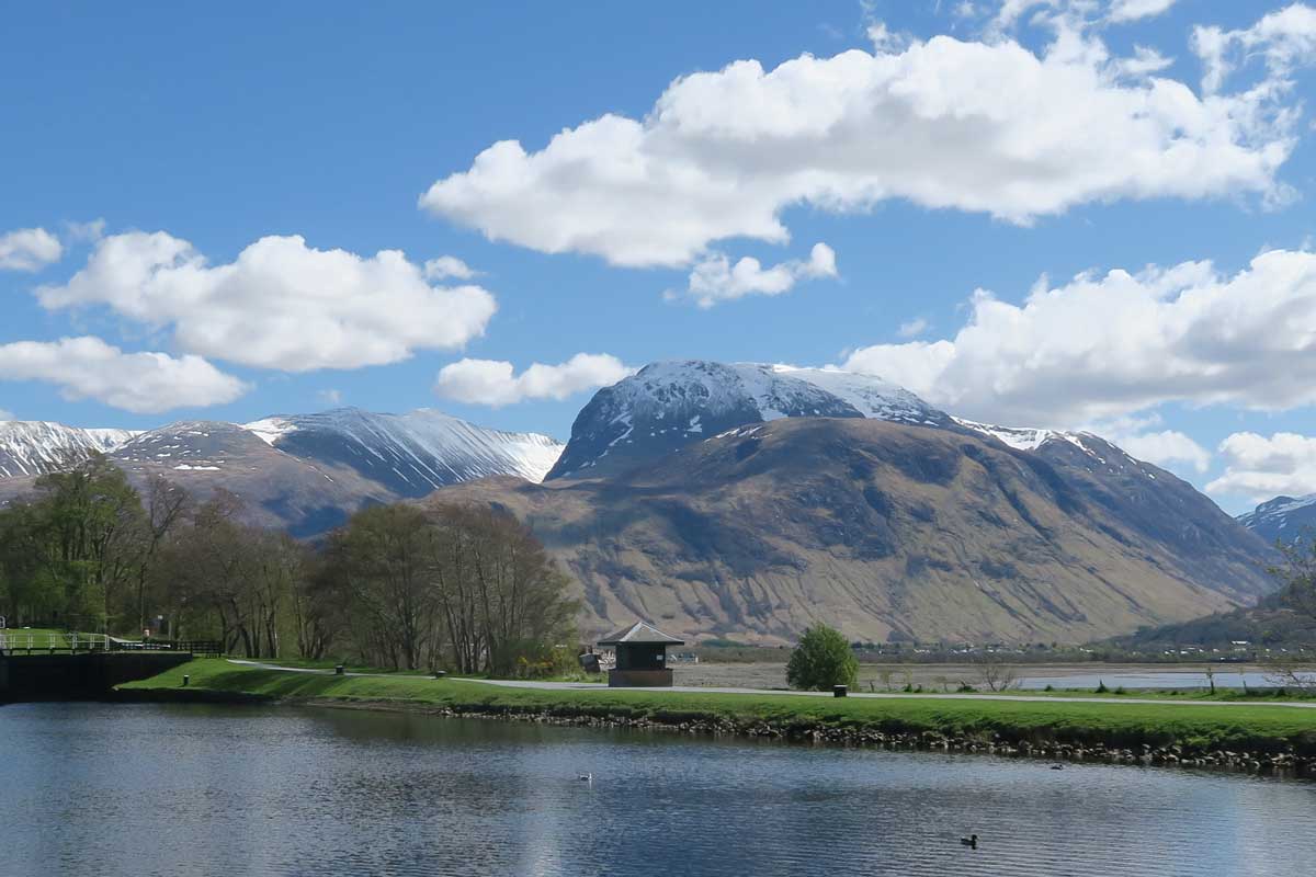 Ben Nevis from The Caledonian Canal at Corpach