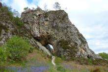 The natural rock arch, Clach Thoull (‘Hole in the Rock’), Port Appin
